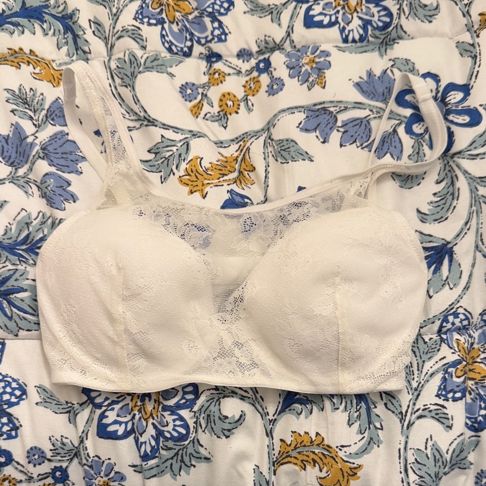 Natori White Lace Bralette